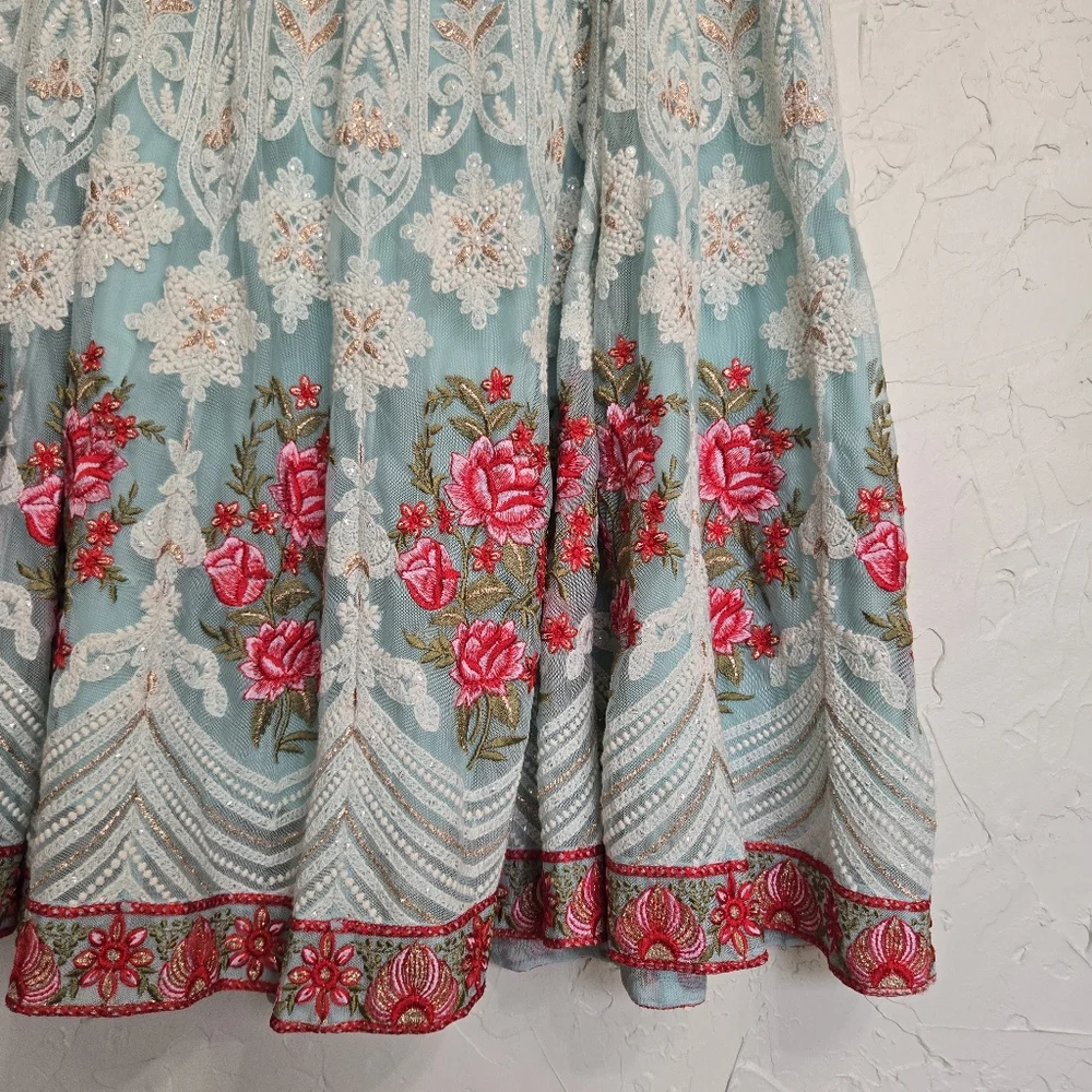 Soft Surroundings Analisa Embroidered Floral Maxi Skirt - Picture 4 of 14